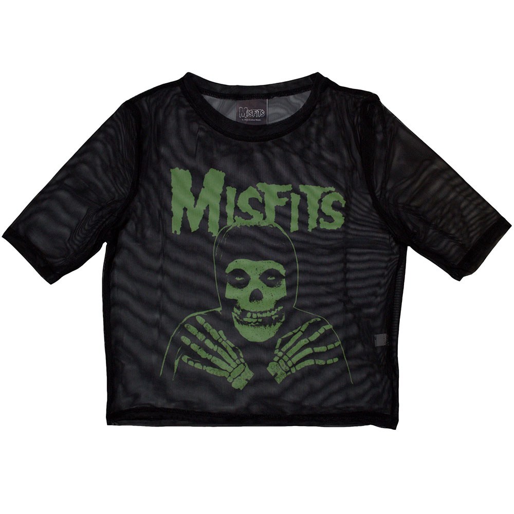 Misfits - Green Hands Crop top - Zwart